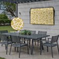 thumbnail image 6 of Outdoor TV Cover 52x30x4.5in, Farmhouse Yellow Wild Flower Weatherproof TV Screen Protector with Zipper, Country Vintage Linen Texture Outside Television Cover Fits Up to 52-55", 6 of 9