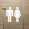 thumbnail image 6 of Uxcell Bathroom Sign, Acrylic Restroom Men's and Women's Gender Sign, White 1 Set, 6 of 6