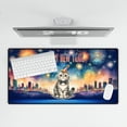 thumbnail image 4 of Happy New Year with Scottish Fold Fireworks Holiday Xmas Winter 2025 Desk Mat Full Keyboard Mouse Pad Cat Lover Kitten Owner Gifts Large Mousepad - 00025, 4 of 5