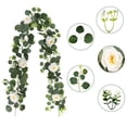 thumbnail image 1 of Faux Eucalyptus Rattan Garland 70.9 Inch, Bendable Artificial Flower Vine for Home Wall Decoration, Wedding Arch Decorations, 1 Rattan Cane, 1 of 5