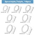 thumbnail image 2 of 14Pcs 7 Size Plain Finger Rings 4mm Knuckle Rings Wedding Band Stackable Rings Women's Thin Plain Band Rings Stainless Steel Ring Comfort Fit Size 2-12, 2 of 7