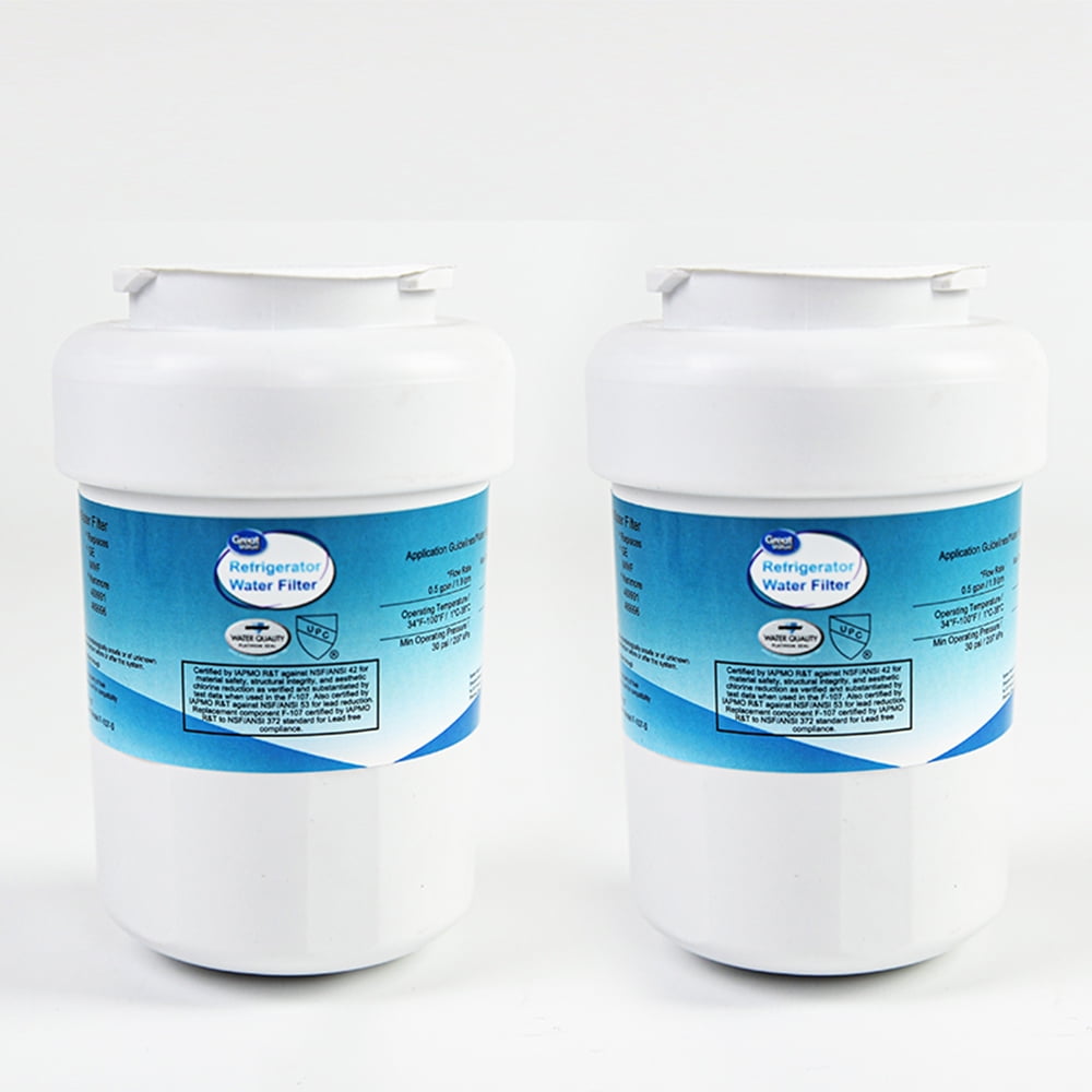 Great Value GE MWF Refrigerator Filter, White, PACK 2. NSF 42&53 Certified, 300 Gal