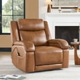 thumbnail image 2 of ReNest Dual Motor Power Lift Recliner with Massage and Heat, Top-Grain Leather, USB and Type-C Charging，Saddle, 2 of 28