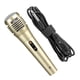 thumbnail image 3 of Micrófono con cable dinámico, Micrófono de mano, Karaoke, Micrófono para cantar, Altavoz vocal, dorado Inevent EL4758-01B, 3 of 7