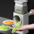 thumbnail image 3 of Cheese Grater, Vegetable Slicer,  Grater, Manual  Cheese Shredder Stainless Steel Multifunctional Hand Crank Vegetable Cutter for Potato Carrot Vegetables, 3 of 7