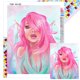 thumbnail image 1 of Pintura de diamante 5D DIY con cuentas cuadradas, kit de sirena rosa, decoración del hogar, 40x50cm, 1 of 9