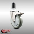 thumbnail image 2 of 5 Inch 316SS Gray Poly Swivel 1-5/8 Inch Expanding Stem Caster Lock Brake SCC, 2 of 2