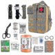 thumbnail image 2 of Kit de primeros auxilios militar táctico negro completo, conjunto pequeño + correa para el hombro + tirador de garrapatas + supervivencia, 2 of 4