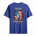 thumbnail image 4 of Leey-World Usa 250th Anniversary T Shirt Mens 1776 2026 250 Year Men Women Kids T-Shirt(Blue,2XL), 4 of 8