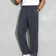 thumbnail image 4 of Big & Tall Mens Dress Pants Business Casual Pleated Front Wrinkle Free Work Golf Trousers Gifts for Men, 4 of 4