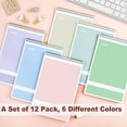 thumbnail image 4 of Fournitures de Bureau Sunee Steno Pads 60 Feuilles 6 Couleurs Assorties Carnet Papier Blanc Prendre des Notes avec Carnet Supérieur pour École Collège Travail, Outil Bureau&Artisanat&Stationnaire, 4 of 7