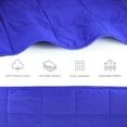 thumbnail image 4 of Clara Clark Weighted Blanket for Adult (60" x 80", 20Lb) Premium 100% Cotton with Glass Beads,Royal Blue, 4 of 4