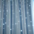 thumbnail image 4 of Agiferg Starry Sky Sheer Curtain Tulle Window Treatment Voile Drape Valance Double-deck, 4 of 4