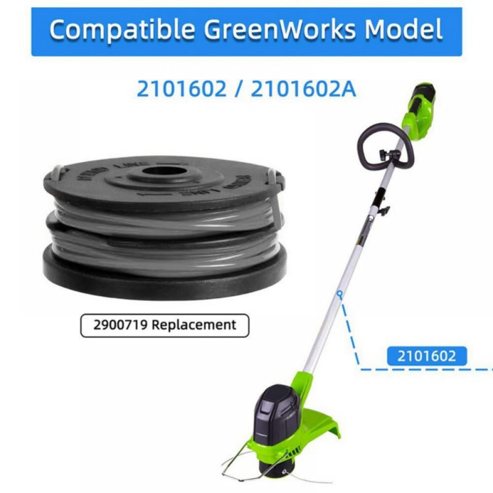 GreenWorks 3Pack 2900719 Weed Eater Dual Line Trimmer Replacement Spool for Greenworks P8V1 4894909064050 