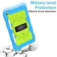 thumbnail image 7 of Allytech Shockproof Case for Apple iPad 9th 8th 7th Generation, iPad 10.2" 2021/2020/2019 Case, Rugged Shoulder Strap Rotating Stand Shoulder Strap Kids Friendly BumperCase - Blue, 7 of 7
