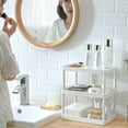 thumbnail image 3 of Étagère de Rangement Cosmétique Multi-Couches Organisateur de Bureau Conteneur Papeterie Support à 3 Couches, 3 of 6