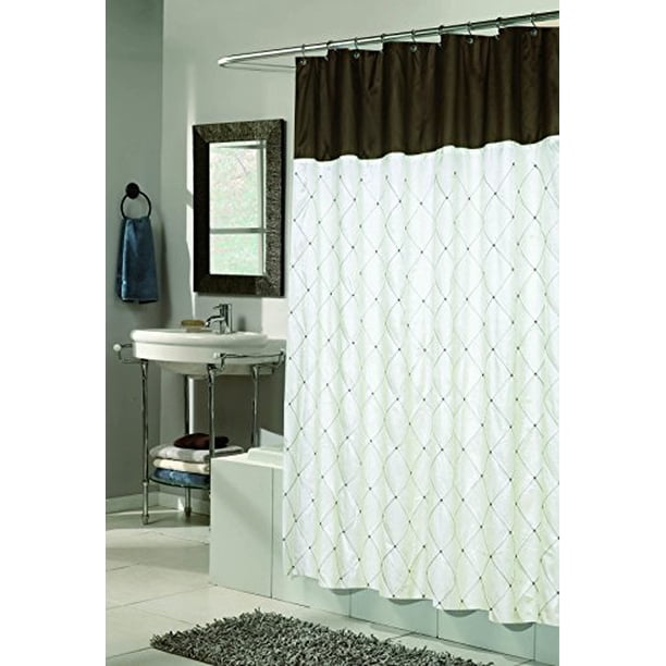 Royal Bath Diamond Design Balmoral Fabric Shower Curtain In Brown Blue Size 70 X 72 Walmart Com Walmart Com