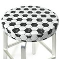thumbnail image 3 of Bingfone 13 Inch Padded Round Bar Stool Cover Cushion With Elastic Fabric Round Chair Seat - Soccer, 3 of 7