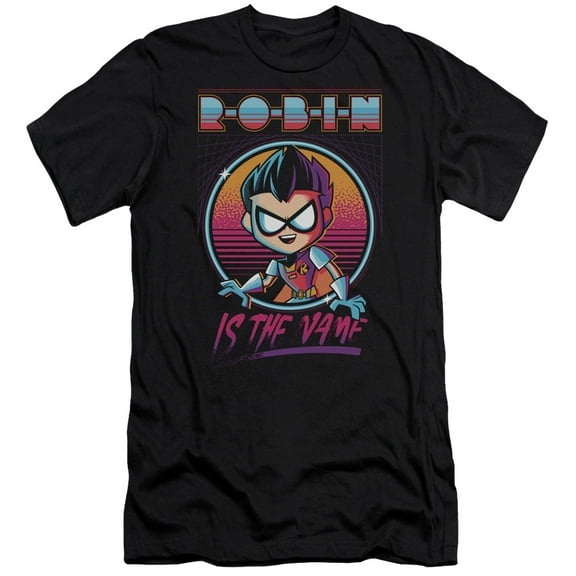 Teen Titans Go To The Movies Robin Premium S/S Adult 30/1 T-Shirt Black