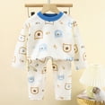 thumbnail image 2 of masbird Little Girls Boys Pajamas Sets Cute Graphic Cotton 2 Piece Toddler Clothes Kids Pjs Sleepwear 6-12 Months 12-24 Months 2t 3t 4t 5t 6t 7t 8t 9t Children(Blue,5-6 Y), 2 of 5