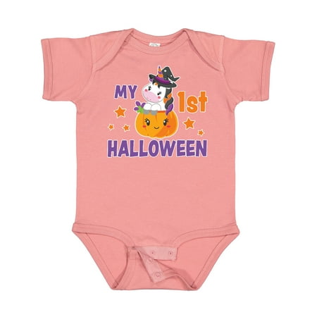 

Inktastic My 1st Halloween with Unicorn Witch Gift Baby Girl Bodysuit