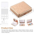 thumbnail image 2 of Portable Metal Travel Medicine Box/Storage Box (8 Compartments, Gold), 2 of 7