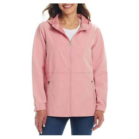 Weatherproof Women's Rain Jacket in Pink Size Medium
