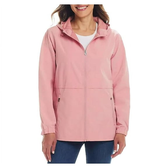 Weatherproof Women's Rain Jacket in Pink Size Medium