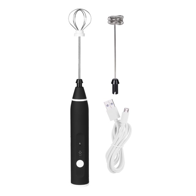 Dioche Electric Automatic Egg Beater Mixer Milk Frother, Egg Beater Milk With 3 Speed Adjustable Blender And Usb Charging Black, Suitable For Making Coffee Cream Juice Latte