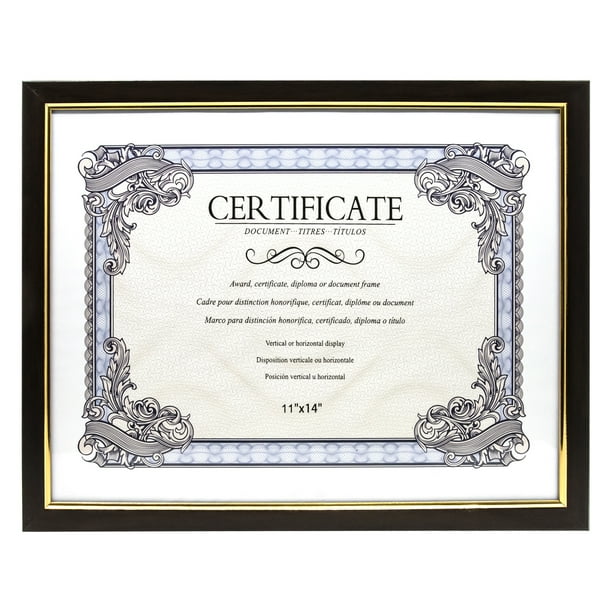 VeZee Black&Gold 11 X 14 Inches Certificate Frame to Display your