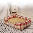thumbnail image 1 of Removable Cat House Soft Sofa Mats Washable Pet Dog Bed Portable Puppy Cushion Dog Plaid Sleeping Beds For Dogs Pets Supplies ShopWise Round, 1 of 24