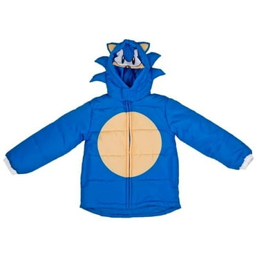 Sonic 856827-size4 Sonic the Hedgehog Costume Puffy Kids Jacket - Size 4