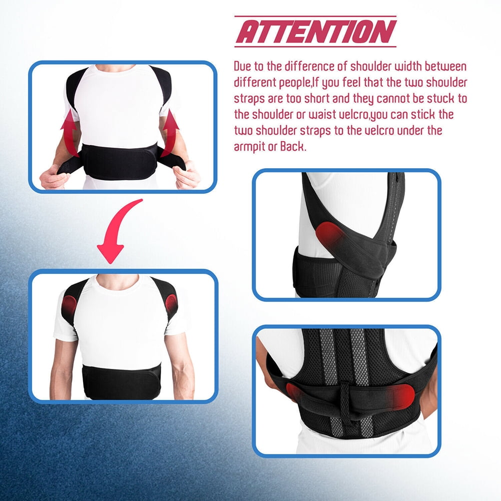 Visland For Men Women Adjustable Unisex Low Back Support Posture Corrector Lumbar Support Brace Belt Strap Corset