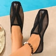 thumbnail image 6 of Miluxas Women's Breathable Mesh Slip-On Flats - Hollow Out Ballet Shoes, Lightweight Footwear for Daily & office Wear Black 7(39), 6 of 9