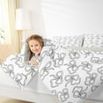 thumbnail image 4 of jejeloiu Kawaii Bowtie Ribbon Bedding Comforter Set,Cute Bow Knot Twin Comforter Sets,White Black Bedding Set For Girls Teens,Luxury Bedroom Decor Reversible,2pcs, 4 of 8