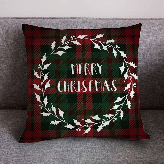 TIMIFIS Décorations de Noël Housse de Coussin en Coton Lin Housse de Coussin Home Sofa Decor