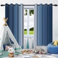 thumbnail image 6 of Nanqianyi Grommet Light Blocking Gradient Curtains,Room Darkening Window Drapes for Bedroom/Living Room 42"W x 63"L,2 Panels, 6 of 8