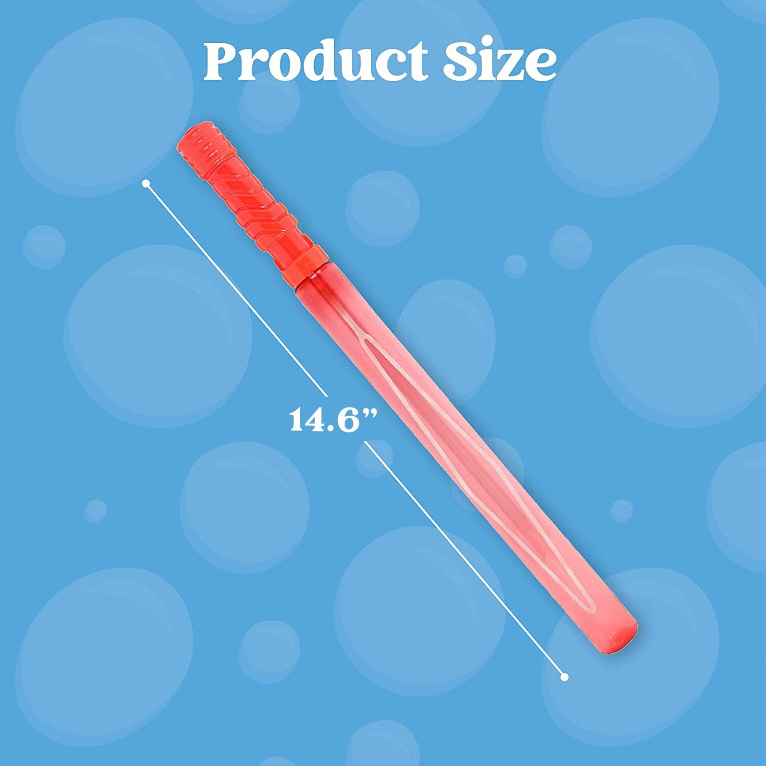 Syncfun 24 pack 14.6" Big Bubble Wands ,Bulk Bubble Sticks for Summer Toy, Outdoor Indoor Activity Use,Easter, Party Favors Supplies for Kids