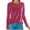 Hot Pink, variant on Srogem Tops for Women Trendy Crewneck Long Sleeve Velour Shirt Ladies Dressy Casaul Blouses Spring Clothing