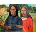 thumbnail image 2 of Gauguin, Paul 24x20 Gold Ornate Wood Framed with Double Matting Museum Art Print Titled - Mother And Daughter, 2 of 4