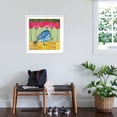 thumbnail image 3 of Art.com Blue Bird - Tulips Art Print by Robbin Rawlings, White Frame Wall Art, 29" x 29", 3 of 5