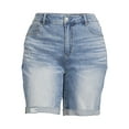 thumbnail image 4 of Terra & Sky Women's Plus Size High Rise Curvy Bermuda Shorts, 4 of 5