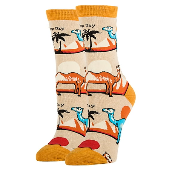 Oooh Yeah Women's Novelty Crew Socks, Funny Socks, Crazy Silly Socks, Cool Fashion Socks (Hump Day)