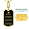 thumbnail image 3 of Trucker Prayer Stainless Steel or 18k Gold Premium Swivel Dog Tag Keychain, 3 of 10