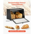thumbnail image 3 of KFFKFF Bread Box for Kitchen Counter, Large Capacity Bamboo Bread Storage Container, Farmhouse Wooden Breadbox Organizer for Homemade Bread, Storage Holder Bin, 3 of 9
