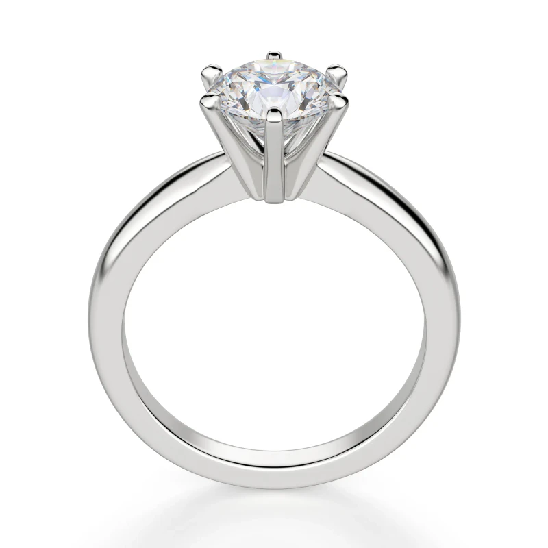 3 Carat Round Cut Moissanite Engagement Wedding Ring for Women D VVS1 18k White Gold Plated 925 Silver Promise Ring | Lifetime Warranty