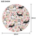 thumbnail image 6 of Husky and Pink Pioneer Flower Round Tablecloth 60"x60",Wrinkle Wipeable Table Cloth for Kitchen Dining Room Picnic Patio Party, 6 of 6