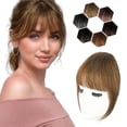 thumbnail image 1 of Flequillo con clip para mujeres Extensiones de cabello 100% humano Flequillo francés Flequillo plano y limpio Flequillo con patillas Postizos Clip en flequillo curvo para uso diari, 1 of 5