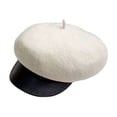 thumbnail image 5 of SikaFu Autumn And Winter Woolen Duckbill Hat, Korean Version, Niche, Elegant Octagonal Hat, Small Face, Retro And Versatile Leather Brim Beret, 5 of 8