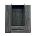 thumbnail image 5 of Cambridge Freestanding Wardrobe Cabinet Matte Gray 4-door with outside 2-drawer, 5 of 20